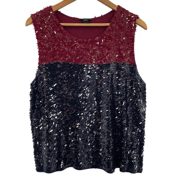 J. Crew Collection Women's Embellished Sequin Sleeveless Shell Top Size XL - Picture 1 of 8